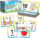 D-FantiX 30 Self-Correcting Number Puzzles, Double-Sided Addition and Subtraction Games, Kindergarten Math Games for Kids, Montessori Math Puzzles Educational Toys Preschool Learning Activities by TinyTreasures Baby Boutique