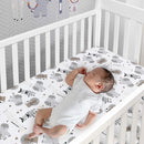 Lambs & Ivy Jungle Safari Gray/Tan/White Nursery 6-Piece Baby Crib Bedding Set by TinyTreasures Baby Boutique