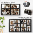 Popotop Photo Album 4x6 500 Pockets with Leather Hardcover Cover, Large Photo Album Binder Book with 50Pcs Pages for Family Travel Wedding Baby Gifts by TinyTreasures Baby Boutique