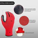 Evridwear Work Gloves with Grip Rubber Coated for Men Women Warehouse Mechanic,12 Pairs Bulk by GreenHaven Gardens