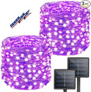 Purple Halloween Solar String Lights Outdoor, 2-Pack 80FT 200LED Solar Twinkle Light Waterproof, Copper Wire 8 Modes Purple Fairy Lights for Garden, Fence, Tree Decor, Halloween Decoration Outdoor by GreenHaven Gardens