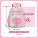 I IHAYNER Kids Glitter Lightweight Backpack for School Travel & Daycare, Toddler Backpack for Girls 3+ Preschool Kindergarten Elementary Kids Backpack-Rainbow Pink L by TinyTreasures Baby Boutique