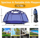 Alvantor Baby Playpen Play Yard 84"x84"x44”Large Pop Up Playpen Foldable Play Tent Indoor & Outdoor Kids Tent Lightweight Safe Space Canopy for Infants Toddlers Pets, Navy by TinyTreasures Baby Boutique