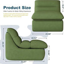 Misolant Bean Bag Chairs，Big Corduroy Fabric Sofa Bean Bag Chair for Adults and Teens with High-Resilience Sponge, Non-Slip Base Floor Lounge Sofa for Home, Living Room, Bedroom, Gaming Green by CozyNest Decor