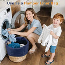 2-Pack Backpack Laundry Bags, Heavy Duty Laundry Bag Backpacks with Adjustable Shoulder Straps, Door Hanging Washing Bag, Laundry Hamper Lining for College Dorm, Travel, Laundromat by CozyNest Decor
