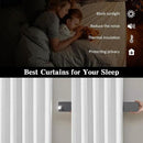 RAIN CITY Snow White Window Curtains 104 Inches Long Room Darkening Privacy Ceiling to Floor Curtains for Living Room Blackout Hook Drapes for College Dorm Back Tab 2 Panels 104 Length by CozyNest Decor