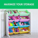 Humble Crew Kids' Toy Storage Organizer, White/Pastel (WO560P) by TinyTreasures Baby Boutique