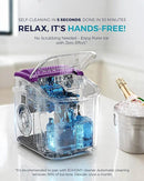 EUHOMY Countertop Ice Maker Machine with Handle, 26lbs Per Day, 9 Ice Cubes Ready in 6 Mins, Auto-Cleaning Portable Ice Maker with Basket and Scoop, for Home/Kitchen/Camping/RV (Purple) by CozyNest Decor