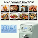 BUYDEEM F51 8-in-1 Air Fryer 4.2QT, Retro Countertop Airfryer Oven with Visible Window, Shake Reminder, One-touch Control with LCD Display, Cozy Greenish by CozyNest Decor