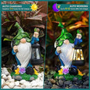 Solar Gnome Garden Figurine Yard Lights with Solar Lights Lantern & Shovel - Outdoor Yard Art Lawn Ornaments for Porch Patio Balcony - Gnome Gifts for Women Mom by CozyNest Decor