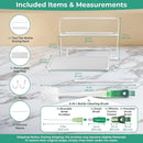 Bottle Drying Rack for Kitchen Countertop, Space Saving Storage Stand with Drainage Tray, Two-Tier Design for Tumblers, Baby Bottles, Water Bottle Drying Rack with 5-in-1 Bottle Cleaning Brush by TinyTreasures Baby Boutique