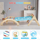 GOME Toddler 5IN1 Play Gym with Ramp & Detachable Arch, Indoor Climbing Triangle Set for Sliding or Rocking by TinyTreasures Baby Boutique
