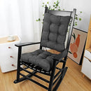 BUYUE Chair Cushion Set for Rocking Chair, Back Pillow & Seat Cushion with Ties, Original Woven Fabric Non-Slip Chair Pads for Elderly Sitting, Dark Gray by CozyNest Decor
