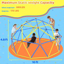 Gardenature 10FT Climbing Dome, Outdoor Jungle Gym for Kids, Geometric Dome Climber Supporting 880 Lbs Anti-Rust Metal Outdoor Play Structure ASTM Approved Blue & Yellow by TinyTreasures Baby Boutique