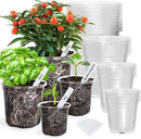Bonviee Clear Nursery Pots for Plants, 6.7/5/4/3.5 Inch Reinforced Clear Nursery Pots with Drainage Hole, 36 Packs Transparent Plastic Plant Pot Seedling Planter Seed Starter Flower by GreenHaven Gardens