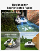YUKA Mini 500 Robotic Lawn Mower for 0.12 Acre,Ultrasense AI Vision+ RTK Positioning, Auto Mapping, App Control,50% Slope,Perimeter Wire Free, 15 Mowing Zones Management by GreenHaven Gardens