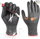 Donfri 3 Pairs A9 Cut Resistant Work Gloves for Men - Steel + HPPE Hybrid Safety Gloves for Men, ANSI Cut Level 9 Protection Flexible for Metal Glass Wood Construction Fishing by GreenHaven Gardens