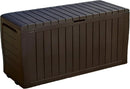 Keter Marvel Plus 71 Gallon Resin Outdoor Storage Box for Patio Furniture Cushions, Throw Pillows, Garden Tools and Pool Floats, Brown by GreenHaven Gardens