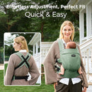 Momcozy Baby Carrier with Natural Cotton Linen, Built to Last, Ergonomic Design, 7-44lbs for Infant and Toddler, Lightweight and Comfortable, Hands-Free for Moms&Dads, Sage Green by TinyTreasures Baby Boutique