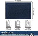 BEQHAUSE Dirt Trapper Door Mat 24" x 36", Doormat Non-Slip Entryway Rugs Washable, Dog Door Mat Stain Resistant and Absorbent Welcome Floor Mat for Front Back Door, Muddy Wet Shoes & Paws, Navy Blue by CozyNest Decor