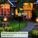 Solar Garden Lights Outdoor Decorative - Solar Gazing Ball Mosaic Garden Stakes Decorative Waterproof Outdoor Lights for Pathway Yard Lawn Decoration Blue by CozyNest Decor