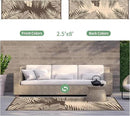 GENIMO Outdoor Rug 2.5' x 8' Waterproof for Patios Clearance, Reversible Outdoor Plastic Straw Camping Rug Carpet, Large Area Rugs Mats for RV, Camper, Deck, Balcony, Porch, Beach, Coffee&Beige by CozyNest Decor