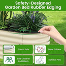 Raised Garden Bed 5x2x1.4 Ft Planter Box Outdoor with Rubber Edge Zinc-Aluminum-Magnesium Stainless Steel Durable Metal Garden Beds Kit for Vegetables, Flowers, Herbs and Succulents（Ivory） by GreenHaven Gardens