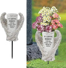 BAYN Grave Decorations for Cemetery, Angel Wings Vases with Spikes for Garden Decorations Waterproof Garden Statues Memorial Gifts for Loss of Loved One by GreenHaven Gardens