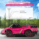 Costzon Pink Lamborghini Ride on Car, 12V Battery Powered 4WD Lambo Kids Car with Remote Control, 3 Speeds, Dual Doors, LED Lights, Horn, Music, Licensed Electric Vehicle for Toddlers Girls Kids Gift by TinyTreasures Baby Boutique