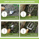 Garden Tool Set 12 Pieces Gardening Tools Stainless Steel Heavy Duty, Outdoor Hand Tools with Floral Organizer Handbag, Succulent Tools,Gardening Gifts for Women Men Beginners by GreenHaven Gardens