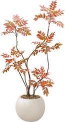 Artificial Mahonia Fortunei Tree 5FT,Tall Fake Plant Artificial Sumac Tree, Faux Plants Indoor Fake Plants Decor with Pots for Home Office Bathroom Bedroom Living Room Decorations Housewarming by CozyNest Decor
