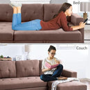 Naomi Home Transform Any Space: Sleeper Sectional Sofa with Convertible Sofa Bed & Inviting Chaise. Find Tranquil Comfort with Stress-Relieving Design & Durable Cushions - Mocha/Velvet by CozyNest Decor