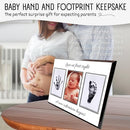 Baby Hand and Footprint Kit with Photo & Birth Details, Inkless Hand and Footprint Kit, Newborn Keepsake Plaque, Baby Shower Gifts (STYLE 2 (Baby Shower) (Love At First Sight)) by TinyTreasures Baby Boutique