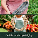 Beuta Landscape Edging | Garden Edging Border | Faux Stone Bricks for Lawn Edging, Flower beds, Pathways & Yard Edging– 1 Pack | Each Section Has 6 Bricks 48" L x 4" W x 2.25" H | 3 Spikes |Sandstone by GreenHaven Gardens