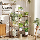 Bamworld Plant Stand Indoor Plants Shelf Outdoor Wood Plant Rack for 4 Tiers Large Flower Stand for Multiple Plants Ladder Plant Holder for Living Room Boho Home and Gardening by GreenHaven Gardens