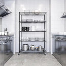 Seville Classics UltraDurable Heavy Duty NSF Solid Steel Wire Rack Storage Unit, Organizer for Garage, Warehouse, Office, Restaurant, Classroom, Kitchen, Black, 5-Tier Shelving, 48" W x 24" D by CozyNest Decor