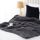 Battilo Chunky Knit Throw Blanket, Soft and Thick Chenille Throw Blanket, 50"x60" Handmade Cable Knit Crochet Blanket, Large Rope Knot Throw Blankets for Couch Sofa Bed Home Decor, Grey by CozyNest Decor