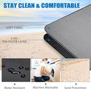 Picnic Outdoor Blankets Waterproof Extra Large - Beach Mat Sand Free Foldable with Carry Strap | Portable Camping Blanket | Park Blanket for Grass Park, Hiking, Travel, Concerts, Indoor (Black) by TinyTreasures Baby Boutique