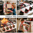 5+1 Packs Stove Knob Safety Covers, Childproof Oven Door Lock, Double-Key Design and Universal Size, Water Resistant Oil Resistant and High Temperature Resistant, for Home Kitchen Kids Pets Childproof by TinyTreasures Baby Boutique
