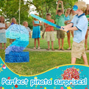 Sratte Number 1 2 3 4 5 6 7 8 9 Piñata with Stick Blindfold Confetti, Gradient Blue Piñata for Kids Boys Girls Birthday Party Anniversary Decorations Supplies(Number 2) by TinyTreasures Baby Boutique