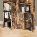 Tall Brown Wooden Bookshelf with Cabinet and Doors – 70.86" Bookcase with Doors, 6 Shelf Freestanding Tall Book Shelf for Living Room Storage, Bedroom, Home Office Organization – Brown Bookcase Wood by CozyNest Decor