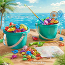 Magnetic Fishing Game Pool Toys for Kids 3-5, Water Table Bathtub Kiddie Party Toy with Pole Rod Net Plastic Floating Fish, Outdoor Toys for Kids Age 3 4 5 6 7 8 Year Old by TinyTreasures Baby Boutique