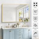 40x60inch Gold Bathroom Mirror, Gold Rectangle Mirror with Frame, Large Rectangular Wall Mirrors for Bathroom, Living Room, Hair Salon, Big Farmhouse Mirror Hang Horizontal/Vertical by CozyNest Decor