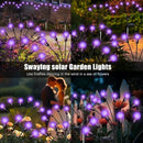 Solar Garden Lights Outdoor, Waterproof Solar Powered Lights for Yard Pathway Patio, Swaying Lawn Decor as Gardening Gifts for Women Holiday (Purple, 2 Pack) by CozyNest Decor