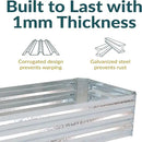 Sunnydaze 11.75" H Raised Metal Garden Bed - Galvanized Raised Garden Bed Outdoor for Vegetables and Flowers - Woodgrain - 4' x 2' Silver by GreenHaven Gardens