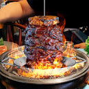 Fengzhe Al Pastor Skewer for Grill：Stainless Steel Vertical Stand, Brazilian Spit Stand with removable 3 Spikes, 2 Brushes, Anti-scalding Fittings, Fat Separator Tray, for Tacos Al Pastor, BBQ by GreenHaven Gardens