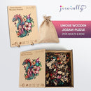 Wooden Puzzles for Adults, Dragon Puzzle Challenge Jigsaw Puzzles 300 Piece (Royal,12.62 in) Thickened Unique Shapes Family Reunion Puzzle, Best Gift for Adults and Kids, Family Game by TinyTreasures Baby Boutique