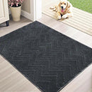 Stiio Front Door Mat Indoor Outdoor Entrance 20x31.5 Inches, Non Slip Washable Entry Rug, Dog Doormat, Absorbent Entrance Mat for Front & Back Door, Muddy Wet Shoes & Paws, Dark Grey by CozyNest Decor