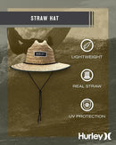 Hurley Men's Straw Hat - Bayside Lifeguard Straw Sun Hat by GreenHaven Gardens