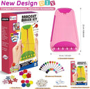 Arts and Crafts for Kids Ages 8-12,Friendship Bracelet Making Kit for Girl,Kids Jewelry Making Kit with 28 Pre-Cut Threads,Christmas Birthday Gifts for Ages 6 7 8 9 10 11 12 Year Old Pink by TinyTreasures Baby Boutique